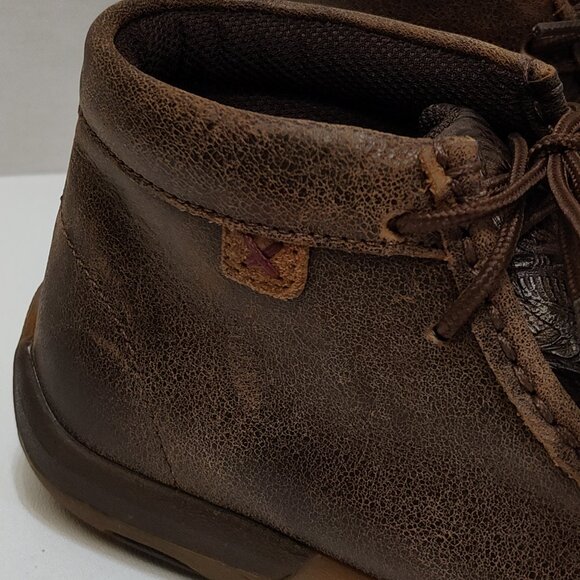 Twisted X Boots Chukka Driving Moc Sz 6M Floral Embossed Genuine Leather WDM0079 - Picture 10 of 10